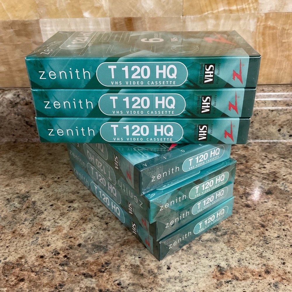Zenith T 120 HQ VHS Video Cassette New Old Stock 1999 Sealed